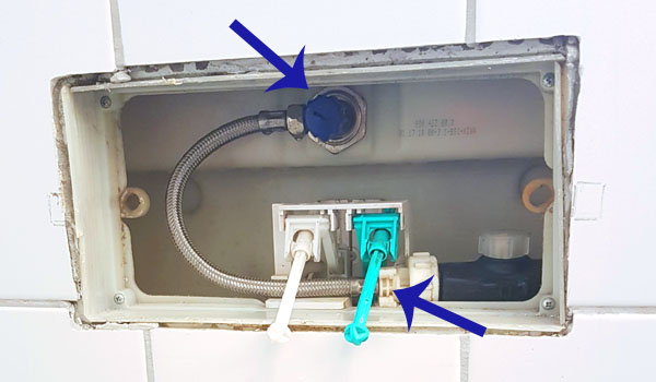Ablassventil Spülkästen für WC Spülung Spülventil mit Druckknopf 330 380 mm Höhe 