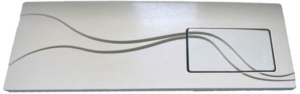 Logasan-Sanit-Drueckerplatte-Welle-Linien-von-oben-Spuelkasten-alt-Ersatzteile